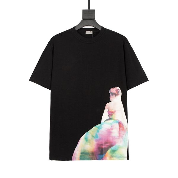 

21ss european size fashion men's animal print t-shirt black white stylist shirt men's women's t-shirt short sleeve xs- kk2, White;black