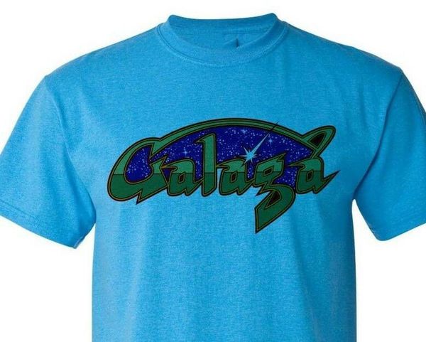 

galaga men fee shipping arcade vintage style distressed heather blue full figured hoodie designers t shirts sweatshirt