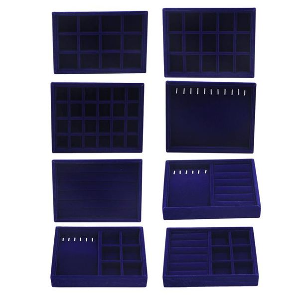 

ювелирный магазин dark blue velvet дисплея ювелирных изделий tray box для exhibit браслет кольцо брелки, Pink;blue
