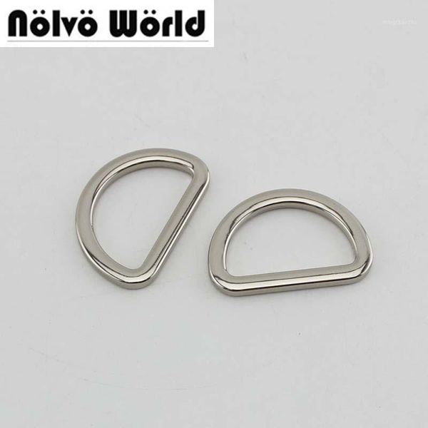 

100pcs 5 colors,3.5mm wide,25x15mm 1" thin tabular d ring,2.5cm welded d rings for bags purse metal crafts1, Black