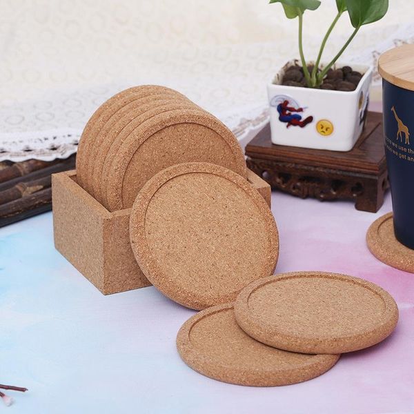

5pcs round cork coasters set coffee cup mat drink pad placemats wine table mats decor jjjcd213 (no box