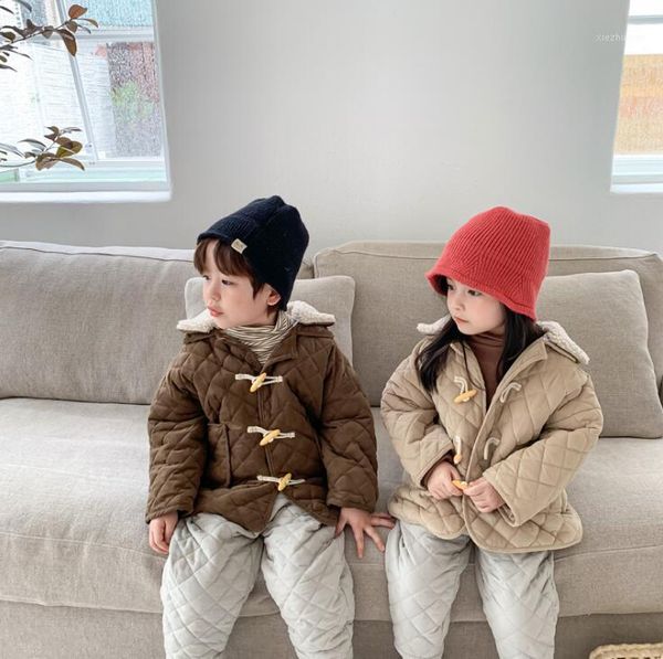 

2020 new wholesale girls boys thicken coat winter cotton full sleeve kids jacket 1-6 years yt351, Blue;gray