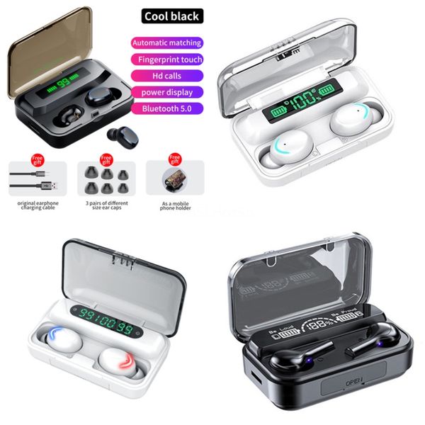 

new q67 bluetooth 5.0 digital display pull-type large-capacity charging warehouse tws business sports bluetooth headset#474
