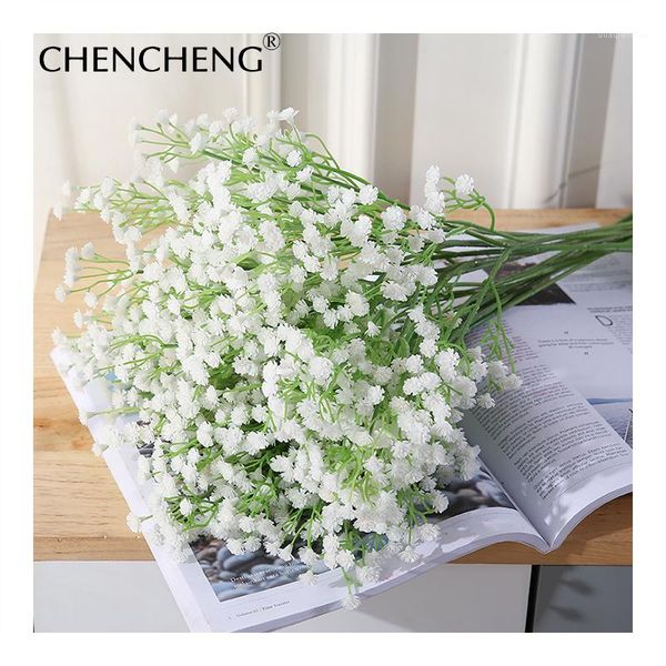 

decorative flowers & wreaths wedding fake decoration gypsophila paniculata 52cm length white bouquet artificial babysbreath chencheng1