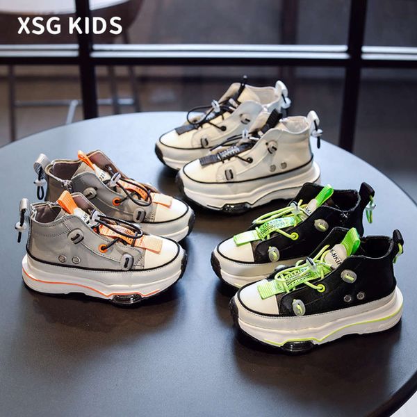 

brand new children's fashion light leather girls' elastic casual sho in spring 2021, Black;red