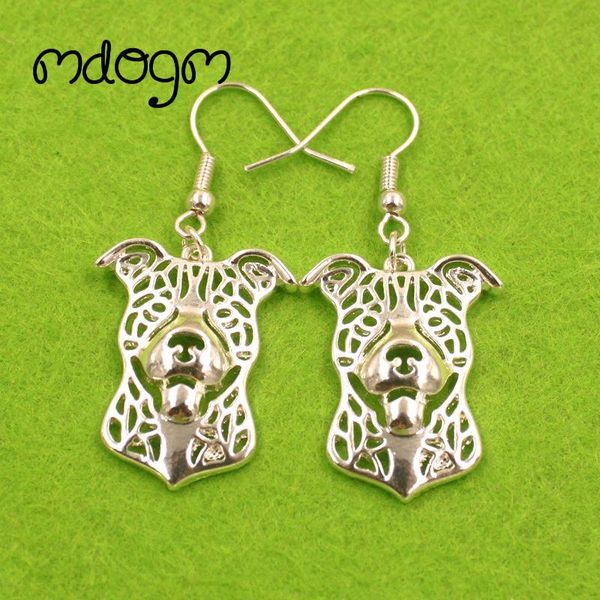 

dangle & chandelier 2021 cute pit bull dog animal pendant drop earrings golden silver-plate kawaii funny summer for women girls woman ladies