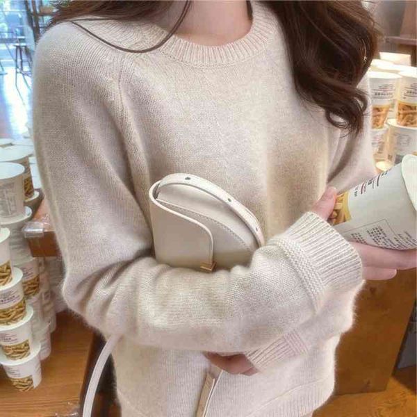

womens winter sweaters solid casual knitted sweater bottoming pullover loose all-match basic long sleeve korean style, White;black