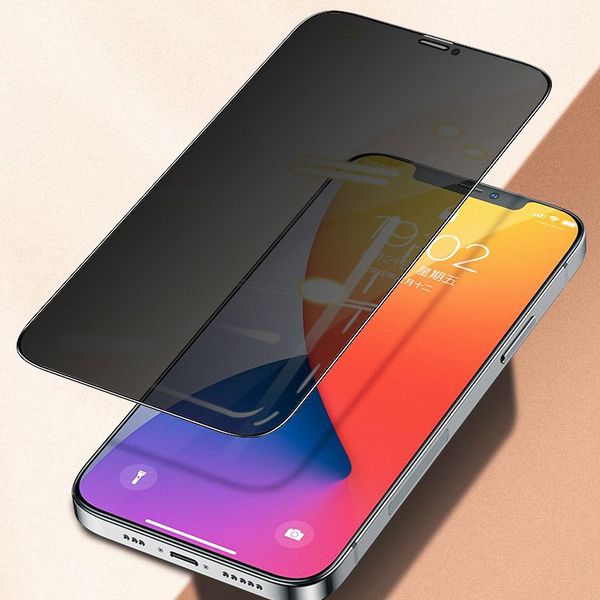 

protective glass anti-glare film for iphone 12 11 iphonex anti-spy tempered glass film anti-fall anti-peeping full screen coverage protect