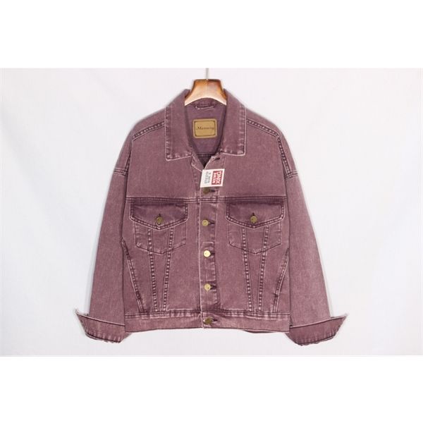 

obrix spring autumn thick denim jacket casual style streetwear square collar full sleeve loose outerwear for women 1015, Black;brown