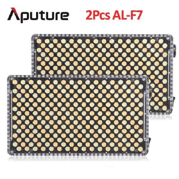 

flash heads aputure amaran al-f7 bi-color temperature 3200-9500k cri/tlci 95+ 256pcs led panel versatile camera studio video light al f7