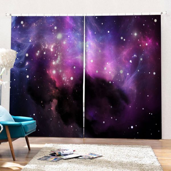 

luxury blackout 3d curtains for living room bedding room office purple stars curtains modern living room curtains