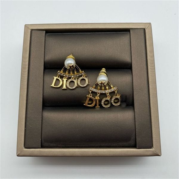 

85% off factory clearance home new diamond pearl earrings women's fashion, Golden