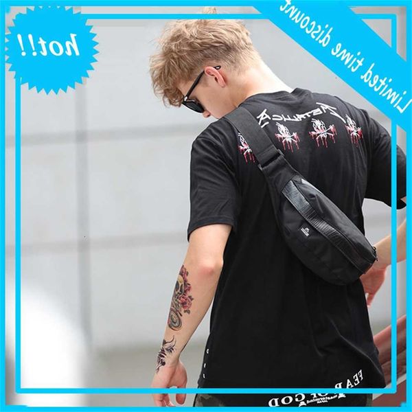 

trending men hips black accidental bag waterproof nylon shoulder belt pack