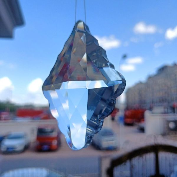 

75mm lucky knot crystal prisms rhombus chandelier crystals feng shui pendant suncatcher for windows home wedding decoration h jllijt