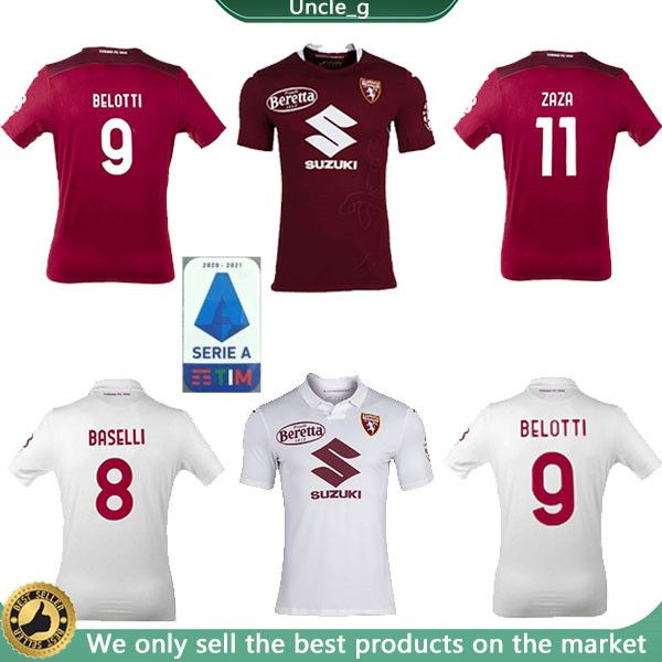 

2020 2021 torino fc soccer jerseys 9 belotti falque izzo meite zaza baselli nkoulou custom 20 21 turin home away football shirt uniform, Black;yellow