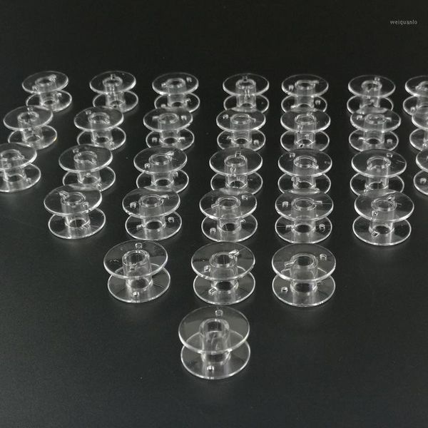 

100 pcs 2x1cm plastic clear home sewing machine thread string empty bobbin spools plastic empty sewing machine bobbins spools1, Black