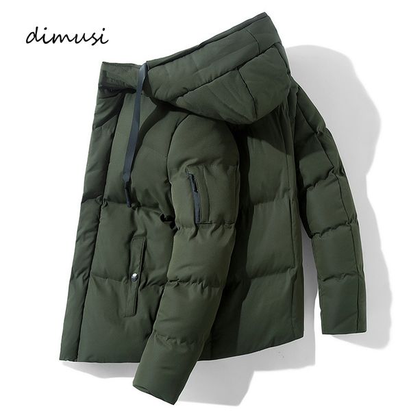 

winter men's jacket fashion men cotton thick warm parkas casual male outwear windbreaker thermal hooded coats clothing, Black