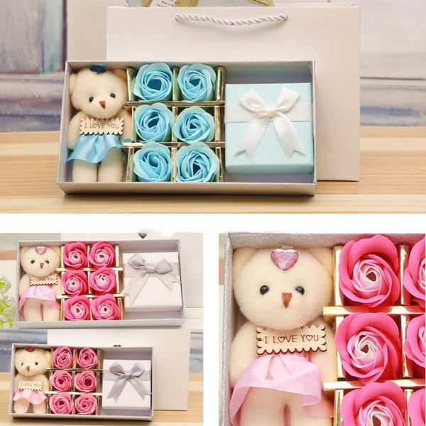 

handmade soap flower bouquet roses carnations gift box wedding home valentine's day mother's day, thanksgiving, christmas1