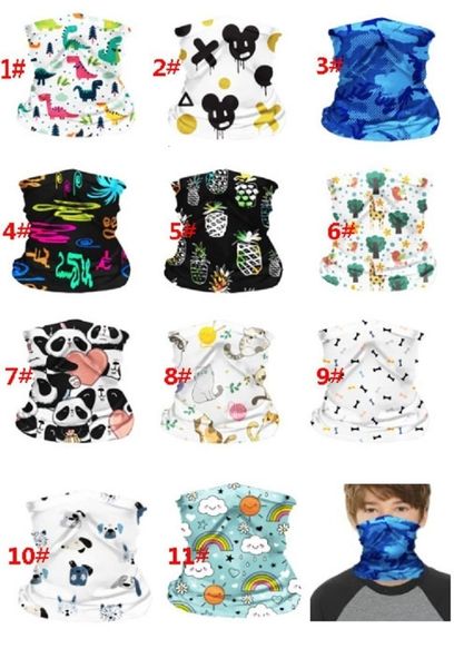 

scarf mask face magic cycling protective outdoor children kids bandana headband bandanas turban 11colors party masks wx20-24