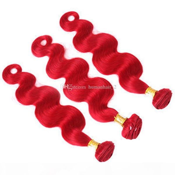 

3 bundles red hair brazilian human body wave red hair extensions new fashion 10-30inch peruvian indian malaysian red hair weft, Black;brown