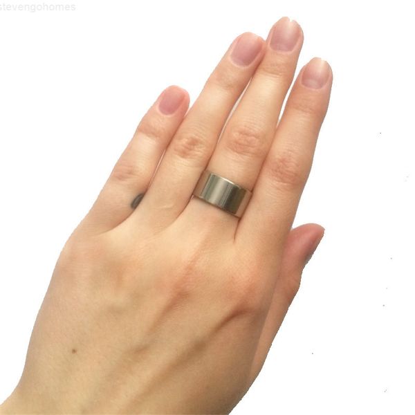 

jewelry light version 10mm widetitanium men rings 316l wholesale lots, Silver