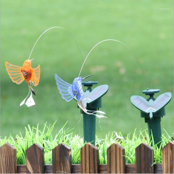 

cat toys solar powered electric rotating butterfly hummingbird decorative pet dog simulation funny toys1