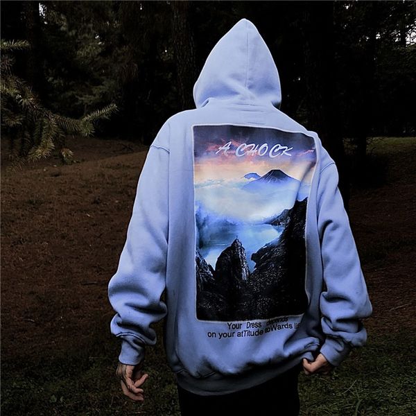 

a chock mens hip hop streetwear no hood sweatshirt picture printed pullover cotton loose black hoodie sweat shirt