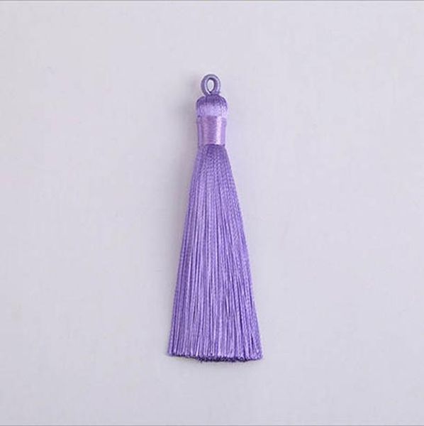 

10pcs 8cm colorful polyester silk tassel with pull ring for hanging earring charms making diy jewlery pendants accessories h jllitz