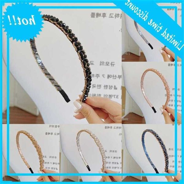 

ladies skinny jewelry shiny geometric faux crystal claws hair headband a69c