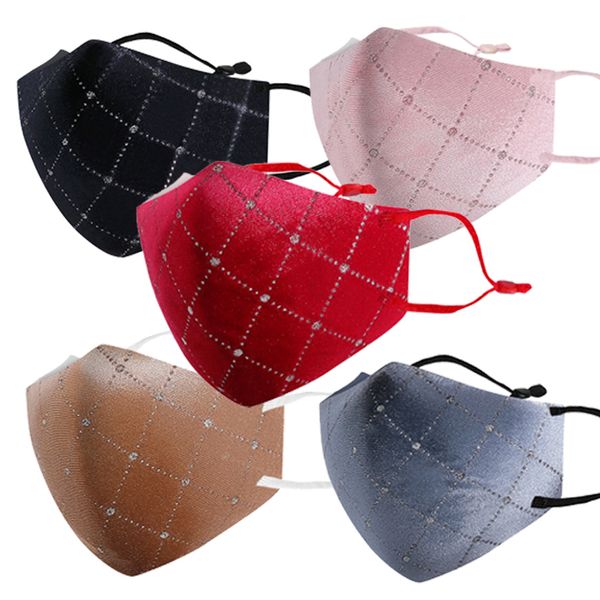 

shine mask dustproof fog face masks black red cotton mask for men and women warm facemask independent packing in stock