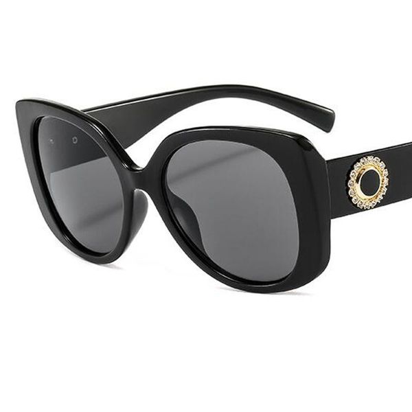 

sunglasses fashion large frame dark gorgeous eyewear vintage designer black square for women men clear lens uv400, White;black