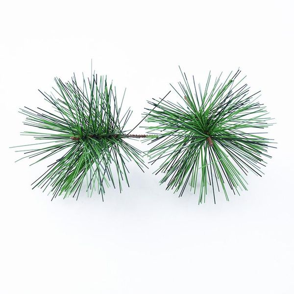 

10шт зеленый искусственные растения сосновой хвои поддельный пластиковые цветы ручной diy рождество главная свадебные украшения декоративные