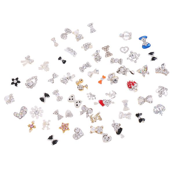 

5 piece alloy rhinestones nail art charms 3d nail manicure tips embellishment random
