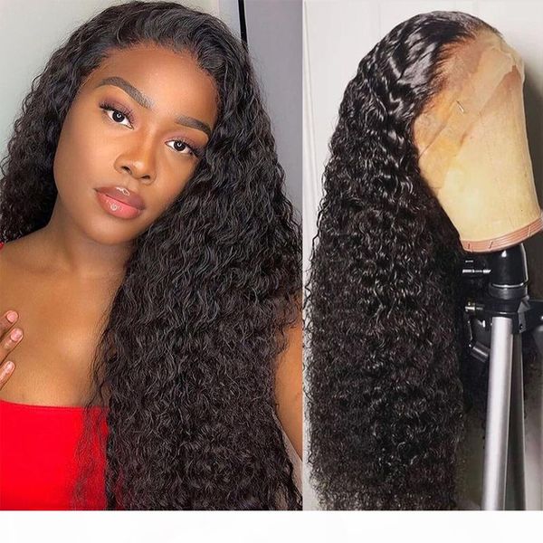 

kinky curly wigs 13x6 lace front human hair wigs mongolian curly lace frontal virgin hair wigs pre plucked for black women 150%