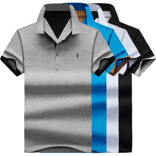 

2020 new shirt solid casual cotton men slim fit digital peacock embroidery short sleeve men's polo 11 colors, White;black