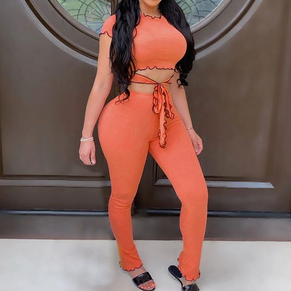 

club 2 womens outfits summer clothes for women pink ribbed two piece set and pants matching sets tracksuit