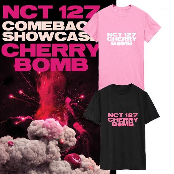 

kpop nct127 nct 127 cherry bomb shirts k- casual coon clothes tshirt t shirt short sleeve t-shirt dx4791, White