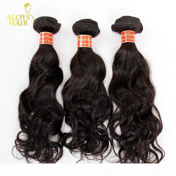 

brazilian natural wave virgin hair 3pcs lot grade 7a unprocessed brazilian water wave human hair weaves bundles natural color tangle free, Black
