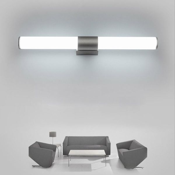 

modern wall lamp waterproof 12w 16w 22w led tube lighting bathroom led mirror light ac85-265v