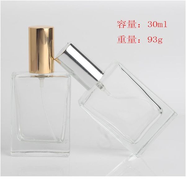 

1pcs 30ml mini travel perfume bottle cosmetic container empty metal spray bottle clear glass sqclhs