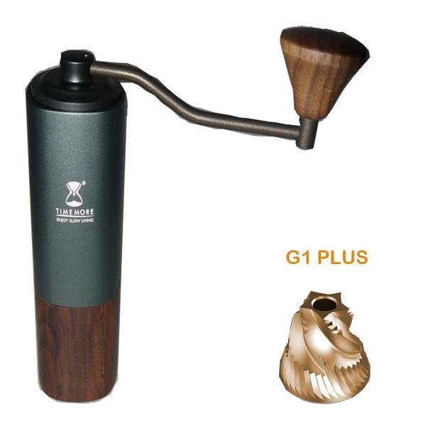 

new timemore g1 plus aerolite portable steel grinding core handle design super manual coffee mill dulex bearing