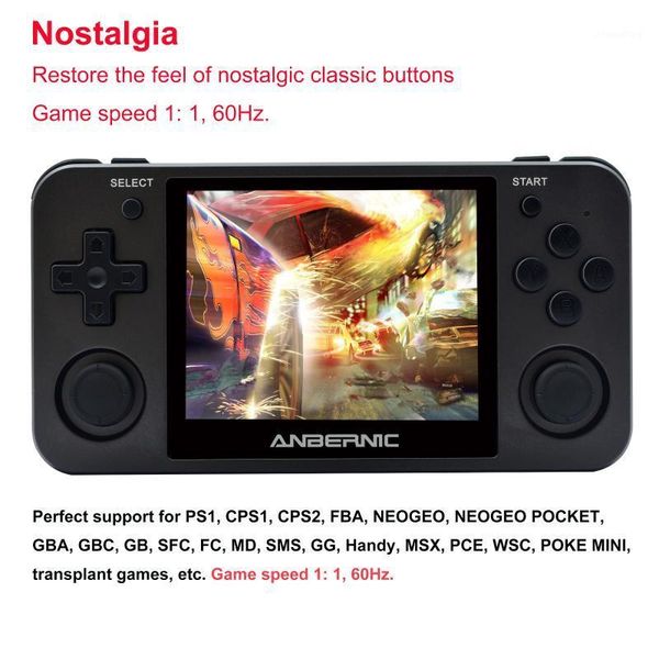 

anbernic retro game console rg350m video game player upgrade 64bit opendingux handheld consoles ps1 gaming players gifts1