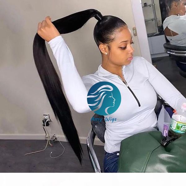 

deep part 13x6 lace front human hair wigs pre plucked brazilian straight lace front 250 density black women frontal wig with baby hair, Black;brown