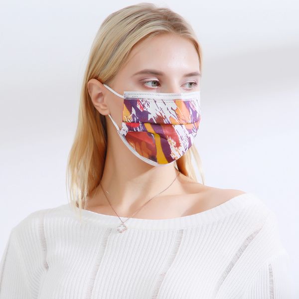 

colorful 3 layers disposable mask 13 colors fashion designer face mask non-woven anti-dust protective masks 11 p2