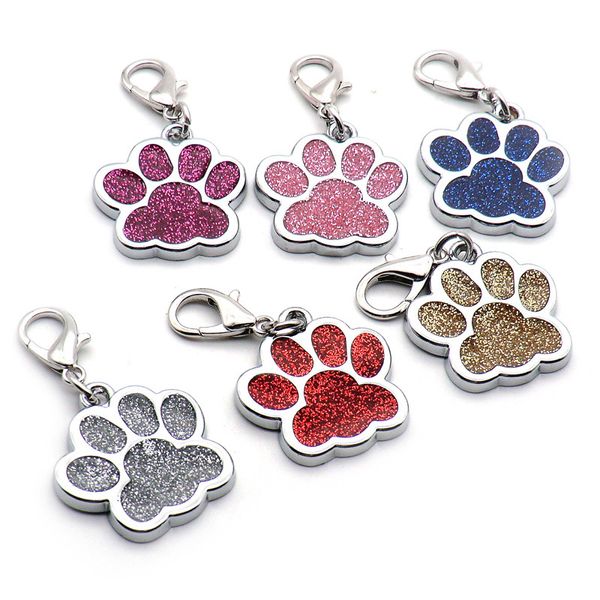 Commercio all'ingrosso 100 Pz Paw Tag Pendenti Accessori ID Tag Puppy Card Ciondolo collare per forniture per cani da compagnia 201127