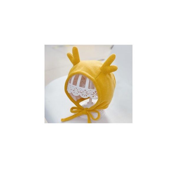 

2020 new fashion cute antler cat sweeter winter baby hats kids soft warm caps ear protective beanies pgrap qylpue, Yellow
