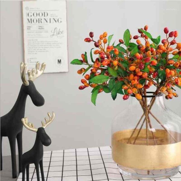 

decorative flowers & wreaths 1pcs wedding party present gift home restaurant el decor decoration artificial berry fruit flower plants fake s