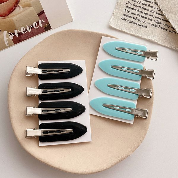 

basic practical 4 pack hair makeup traceless clip fringe clip headdress duckbill clip hairpin cropped hair hair accessories fashion des, Golden;white