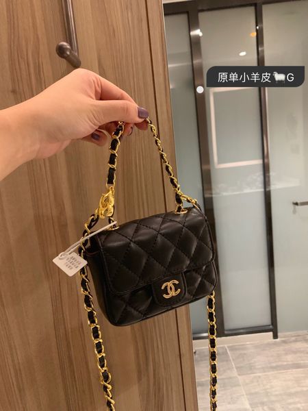 

fashion women classic checkered handbags inclined shoulder bag chain shoulder strap 121561, Black