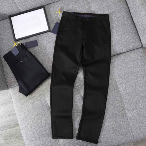 

fashion 21aw men's pants stylist business leisure cold - resistant and warm - thickened stretch casual high qulity pant simple black co